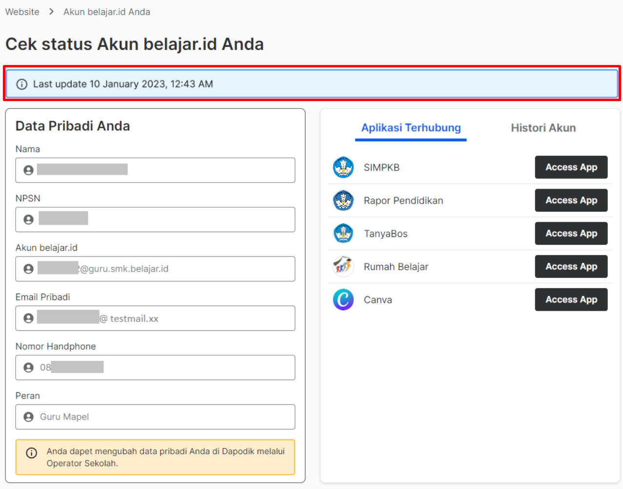 Pengenalan Fitur 'Cek Akun belajar.id' belajar.id